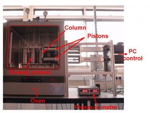 Annotated photograph of the DP-PSA system.