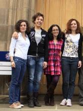 From left to right: Luigia Zazzara, Angela Barone, Emanuela Di Biase (current PhD student), and Alessia Centi